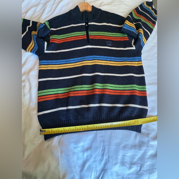 Paul & Shark Navy Striped Zip-Up Sweater - Picture 6 of 10